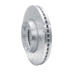 Ford Transit-150 Brake Rotor (1) - Front Left - R1 Concepts - Drilled & Slotted - Silver - `20-`25